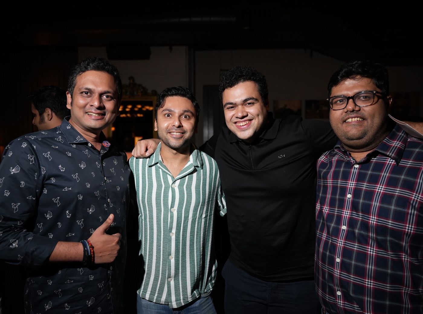 Four members talking together after an event.